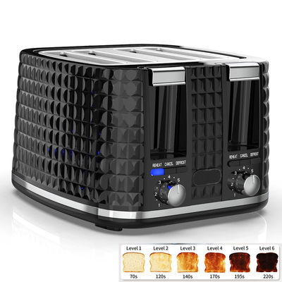 Anbolife XXL 4 টুকরা টোস্টার বৈদ্যুতিক লোগো পোর্টেবল টোস্টার বাণিজ্যিক রুটি স্টেইনলেস স্টীল টোস্টার 7 ছায়া সেটিং সঙ্গে
