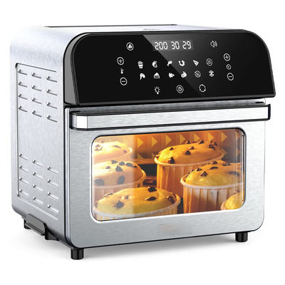 1700W এয়ার ফ্রায়ার ওভেন ফরাসি দরজা 5.5L 6.5L 23L স্বাস্থ্যকর তেল মুক্ত স্টেইনলেস স্টীল