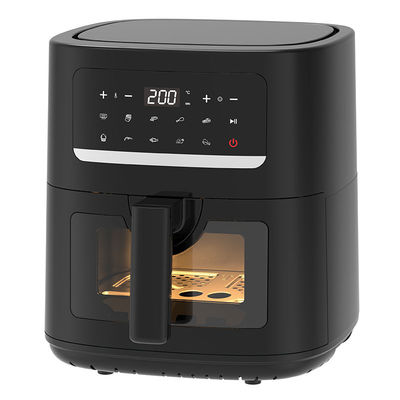 4.5L ডুয়াল এয়ার ফ্রাইয়ার 2 ক্যাসেট সহ গ্লাস উইন্ডো দিয়ে দেখুন সিএনসি রান্না ডাবল ড্রয়ার