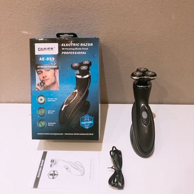 পুরুষদের জন্য পোর্টেবল বৈদ্যুতিক শেভার, স্টেইনলেস স্টিলের ব্লেড এবং মুখের ব্যবহারের জন্য প্লাস্টিকের হাতল সহ