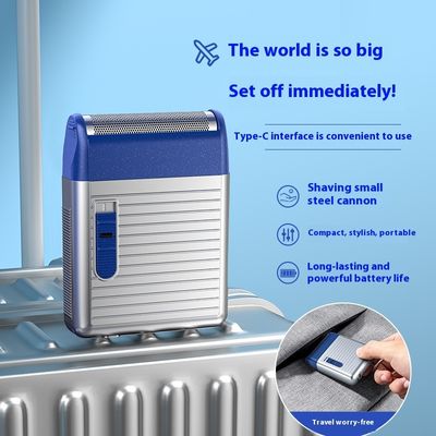 ANBOLIFE মিনি পোর্টেবল বৈদ্যুতিক শেভার, ৬০ মিনিটের কাজের সময় সহ, ১ বছরের ওয়ারেন্টি এবং ৫ ওয়াটের পাওয়ার ইউএসবি রিচার্জেবল রেজার