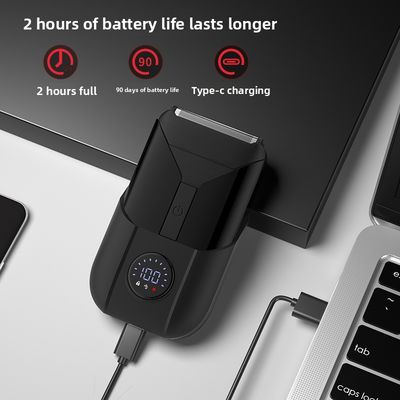 পুরুষদের শরীরের শেভিং জন্য প্লাস্টিকের হাউজিং সঙ্গে 5V পাওয়ার টুইন ব্লেড বৈদ্যুতিক রেজার