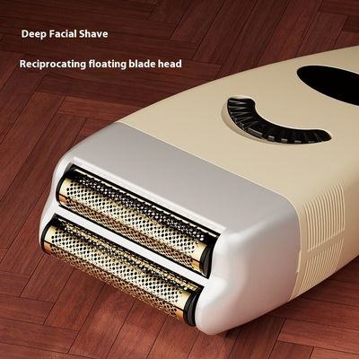 পুরুষদের মুখের শেভিংয়ের জন্য 1200mAh ব্যাটারি মুক্ত খুচরা যন্ত্রাংশ এবং প্লাস্টিকের হাউজিং সহ পুনরায় চার্জযোগ্য বৈদ্যুতিক রেজার