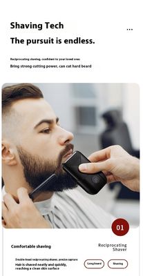 পুরুষদের শরীরের শেভিং জন্য প্লাস্টিকের হাউজিং সঙ্গে 5V পাওয়ার টুইন ব্লেড বৈদ্যুতিক রেজার