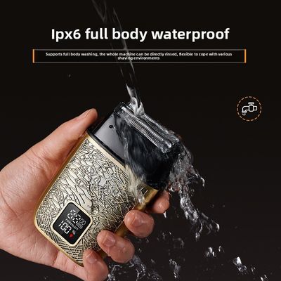 পেশাদার পুরুষদের ইলেকট্রিক রেজার 500mAh ব্যাটারি স্টেইনলেস স্টীল ব্লেড এবং পুরো শরীর ওয়াশ সঙ্গে