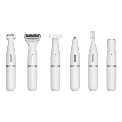 ৬-ইন-১ মাল্টিফাংশনাল ইলেকট্রিক শেভার এবং নাকের লোম ট্রিমার ১ বছরের ওয়ারেন্টি এবং রিচার্জেবল ইউএসবি পাওয়ার সহ