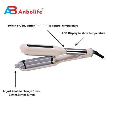 নমনীয় আকারের কার্লিং আয়রন, দ্রুত গরম হওয়ার সুবিধা এবং পেশাদার হেয়ার স্টাইলিংয়ের জন্য ১ বছরের ওয়ারেন্টি