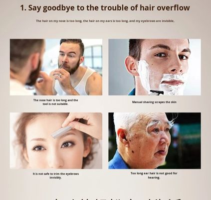 ANBOLIFE বৈদ্যুতিক লিথিয়াম ব্যাটারি সহ হোম ব্যবহারের জন্য নাক চুল Trimmer টেকসই প্লাস্টিক ব্যক্তিগত groomer
