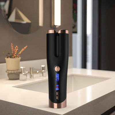 কর্ডলেস সিরামিক অটো হেয়ার কার্লার 4 তাপমাত্রা সেটিং এবং দ্রুত গরম সব চুল ধরনের জন্য