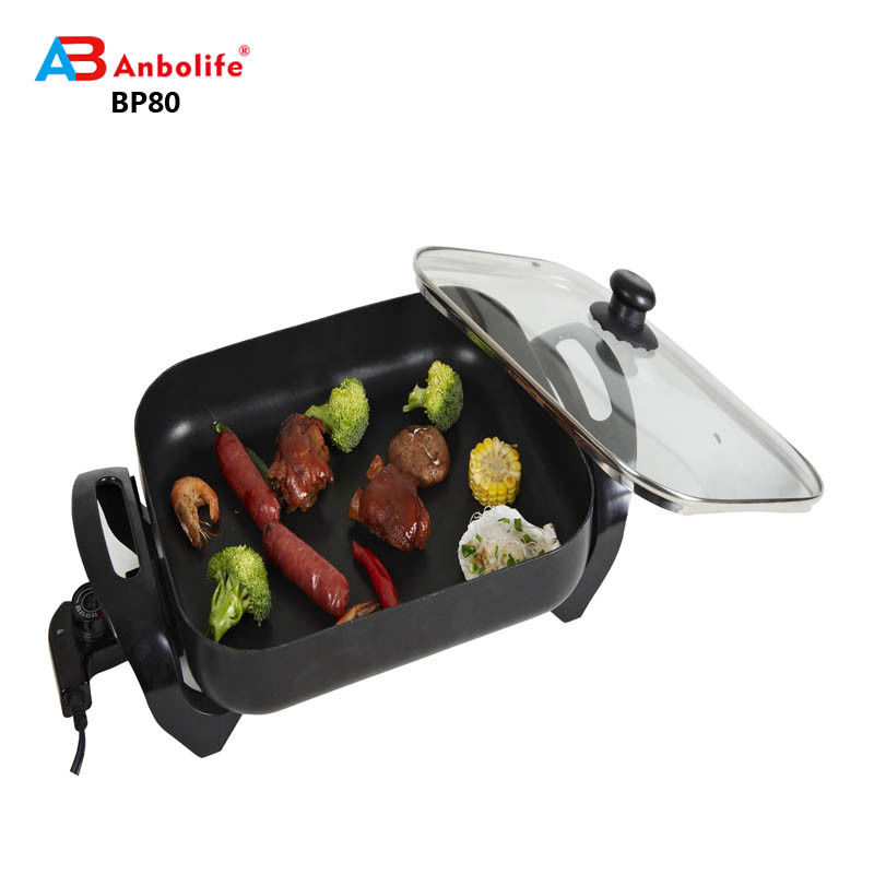 ইলেকট্রিক Skillet দ্বারা Culina 18/10 স্টেইনলেস স্টীল, Nonstick অভ্যন্তর, গ্লাস ঢাকনা সঙ্গে 12 ইঞ্চি বৃত্তাকার Ptfe pfoa মুক্ত ডিশওয়াশার নিরাপদ