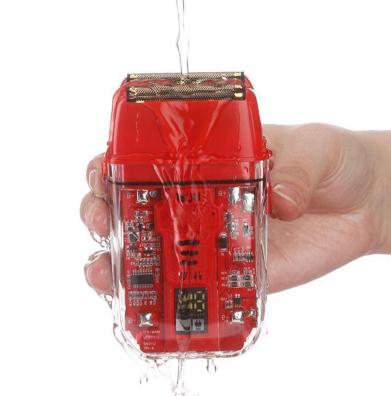 পেশাদার ইলেকট্রিক রেজার 600 এমএএইচ লি-আইন ব্যাটারি 1.5 ঘন্টা চার্জিং সময় এবং আইপিএক্স 4 ওয়াটারপ্রুফ পুরুষদের মুখ এবং শরীরের ব্যবহারের জন্য