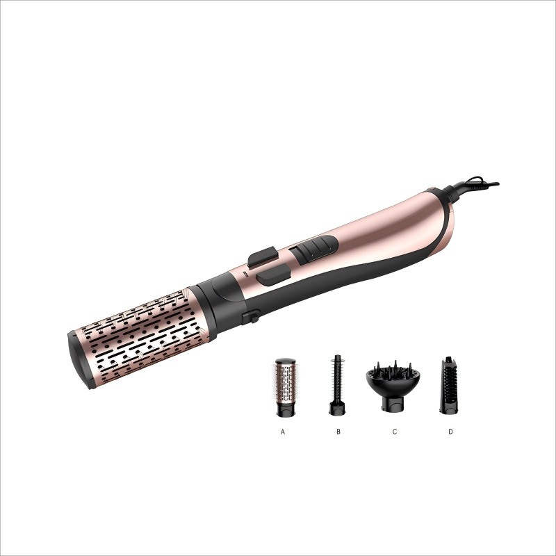 সহজ স্টাইলিংয়ের জন্য ৩টি তাপমাত্রা স্তর এবং ২২০~২৪০V ভোল্টেজ সহ ১২০০W পাওয়ার হেয়ার ড্রায়ার ব্রাশ